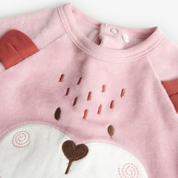 Pelele terciopelo bebe niña boboli