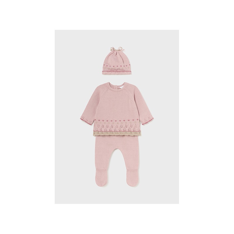 Conjunto 3 piezas tricot bebe niña mayoral