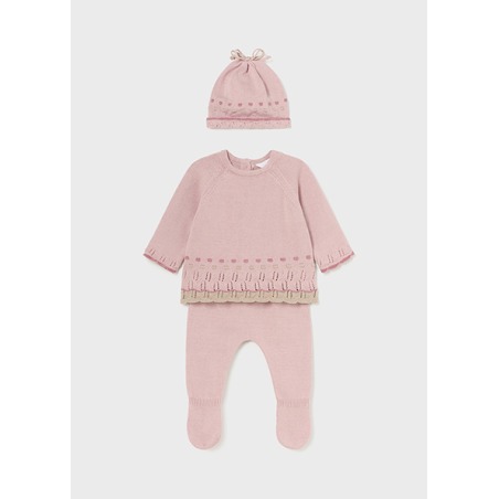 Conjunto 3 piezas tricot bebe niña mayoral