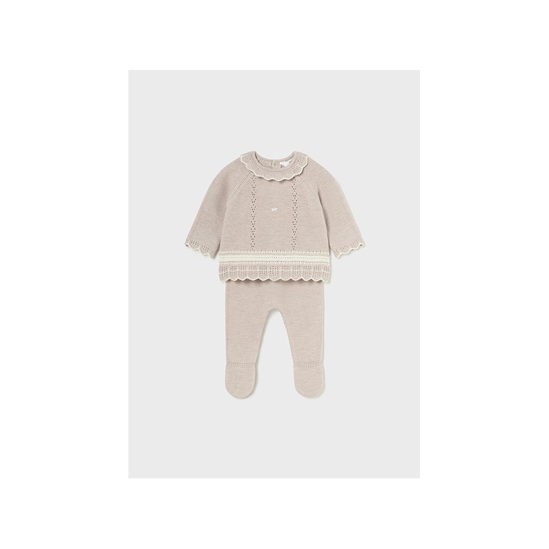 Conjunto polaina y jersey tricot bebe mayoral