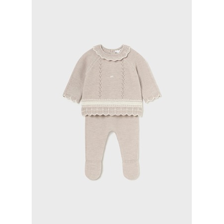 Conjunto polaina y jersey tricot bebe mayoral