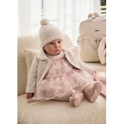 Abrigo tricot y gorro bebe...