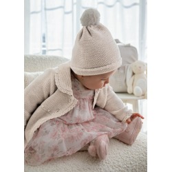 Abrigo tricot y gorro bebe niña mayoral