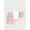 Conjunto peto tricot 3 piezas bebe niña mayoral
