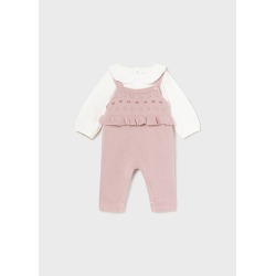 Conjunto peto tricot 3 piezas bebe niña mayoral
