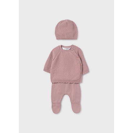 Conjunto regalo 3 piezas tricot bebe niña mayoral