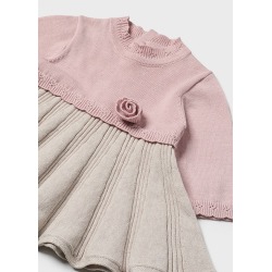 Vestido tricot plisado bebe niña mayoral