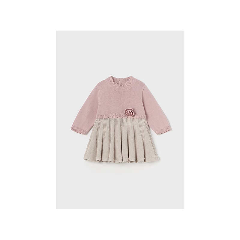 Vestido tricot plisado bebe niña mayoral