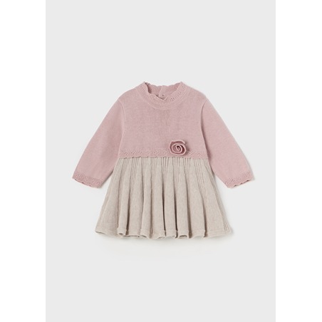 Vestido tricot plisado bebe niña mayoral