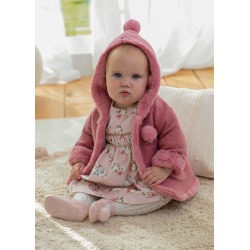 Chaqueta tricot con pelo bebe niña mayoral