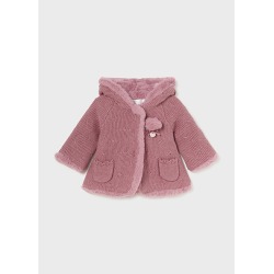 Chaqueta tricot con pelo bebe niña mayoral