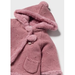 Chaqueta tricot con pelo bebe niña mayoral