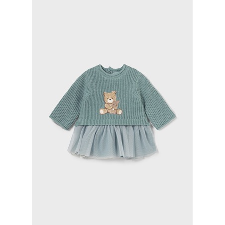 Vestido combinado tul bebe niña mayoral