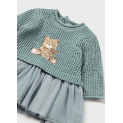 Vestido combinado tul bebe niña mayoral