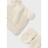 Set gorro y manoplas tricot bebe mayoral