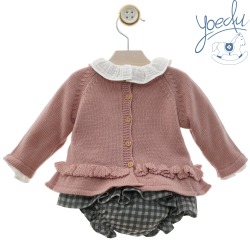 Conjunto bebe niña 3 piezas "Perrito" Yoedu