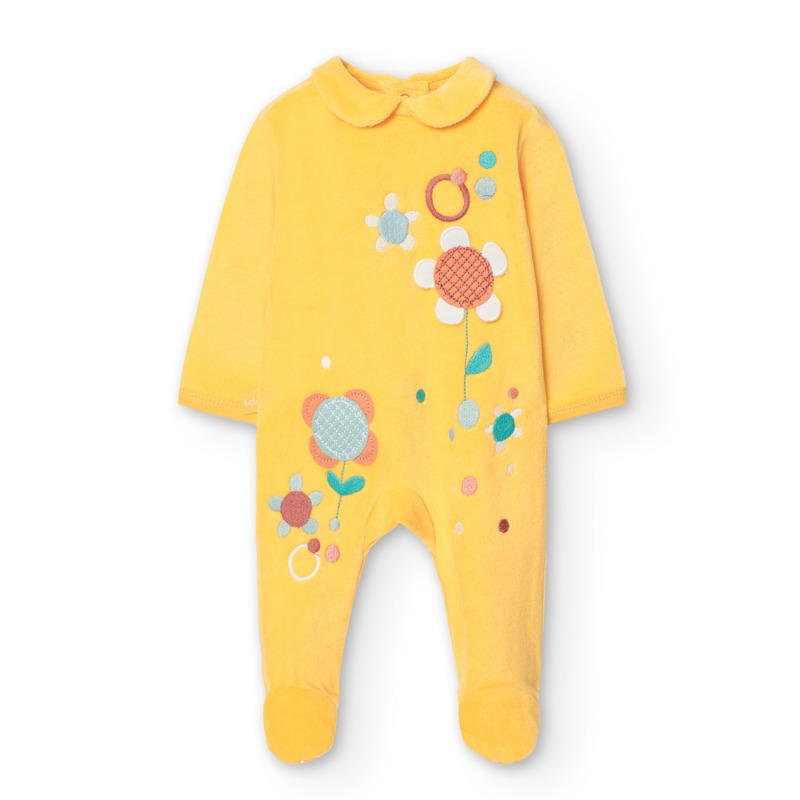 Pelele terciopelo bebe niña boboli