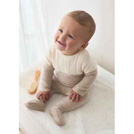 Conjunto polaina y jersey bicolor bebe mayoral