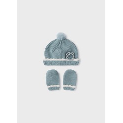Conjunto gorro y manoplas bebe niña mayoral