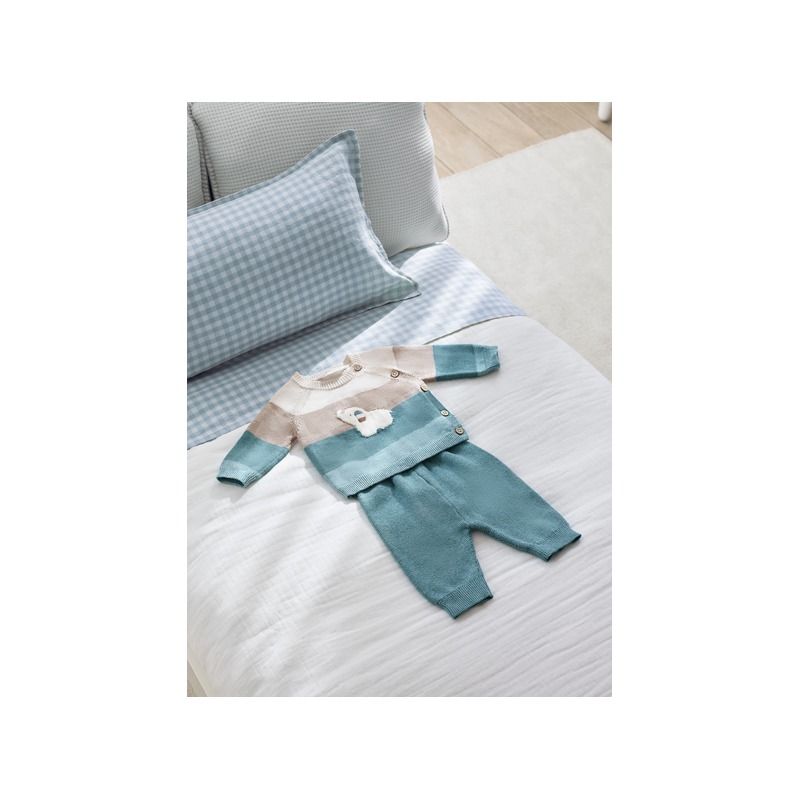 Conjunto pantalón y jersey rayas bebe mayoral