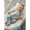 Conjunto pelele y leotardos flores bebe niña mayoral
