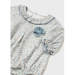 Conjunto pelele y leotardos flores bebe niña mayoral