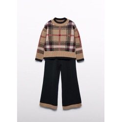 Conjunto tricot cuadros niña Abel&Lula
