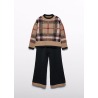 Conjunto tricot cuadros niña Abel&Lula