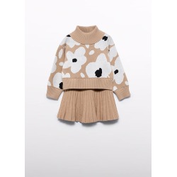 Conjunto tricot falda plisada niña Abel&Lula