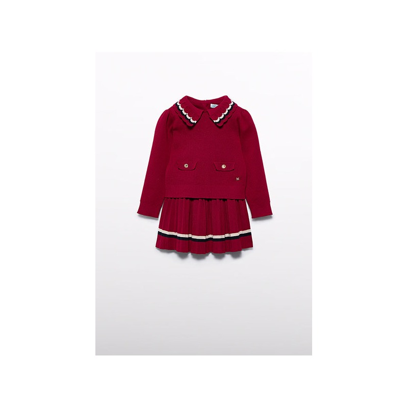 Conjunto falda tricot plisado niña Abel&Lula