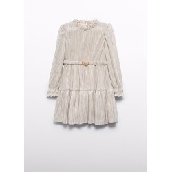 Vestido punto plisado brillo Abel&Lula