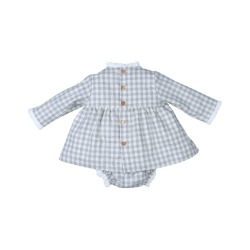 Vestido bebe con braguita cuadros Popys