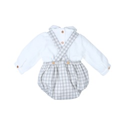 Peto cuadros con camisa bebe niño Popys