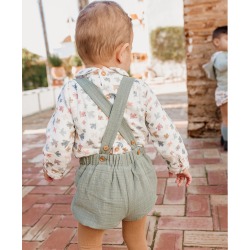 Conjunto bebe niño estampado pájaros Popys