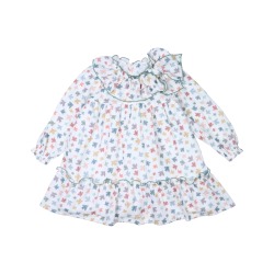 Vestido infantil estampado pájaros Popys