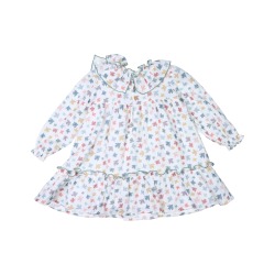 Vestido infantil estampado pájaros Popys