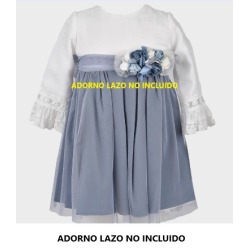 Vestido niña ceremonia bicolor tul La Ormiga