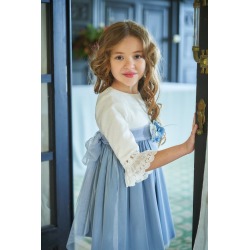 Vestido niña ceremonia bicolor tul La Ormiga