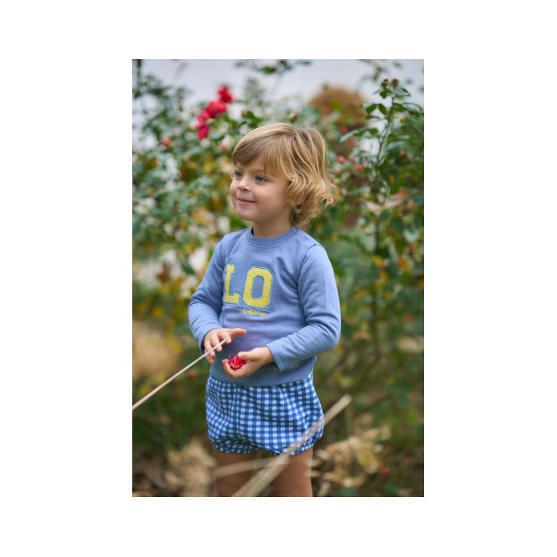 Conjunto bebe niño ranita y sudadera vichy