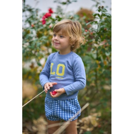 Conjunto bebe niño ranita y sudadera vichy