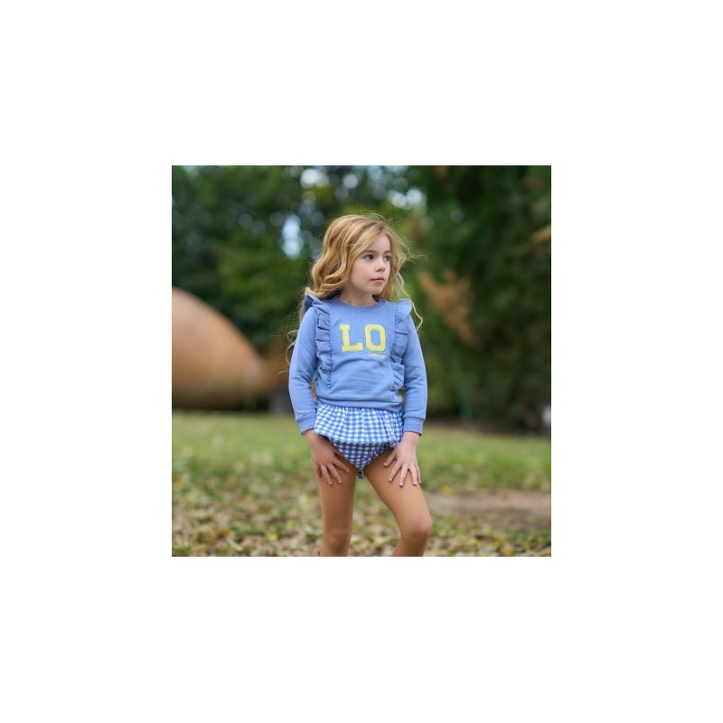 Conjunto bebe niña ranita y sudadera vichy