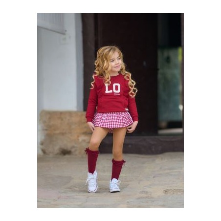 Conjunto bebe niña ranita y sudadera vichy