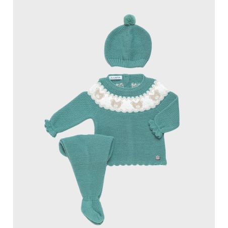 Conjunto bebe polaina "osos" Juliana