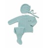 Conjunto bebe polaina lin recogidas Juliana