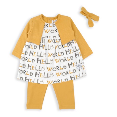 Vestido con legging y cinta bebe niña Babybol