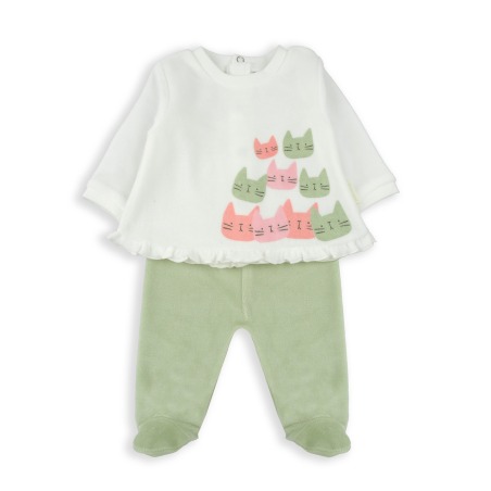 Conjunto polaina bebe niña gatitos Babybol