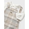 Conjunto 3 piezas peto cuadros bebe Mayoral