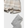 Conjunto 3 piezas peto cuadros bebe Mayoral