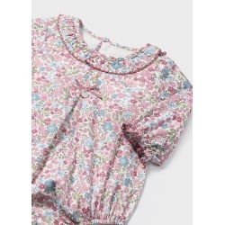 Conjunto pelele y leotardos flores bebe niña mayoral