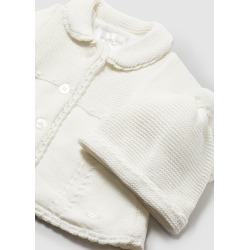 Abrigo tricot y gorro bebe niña mayoral